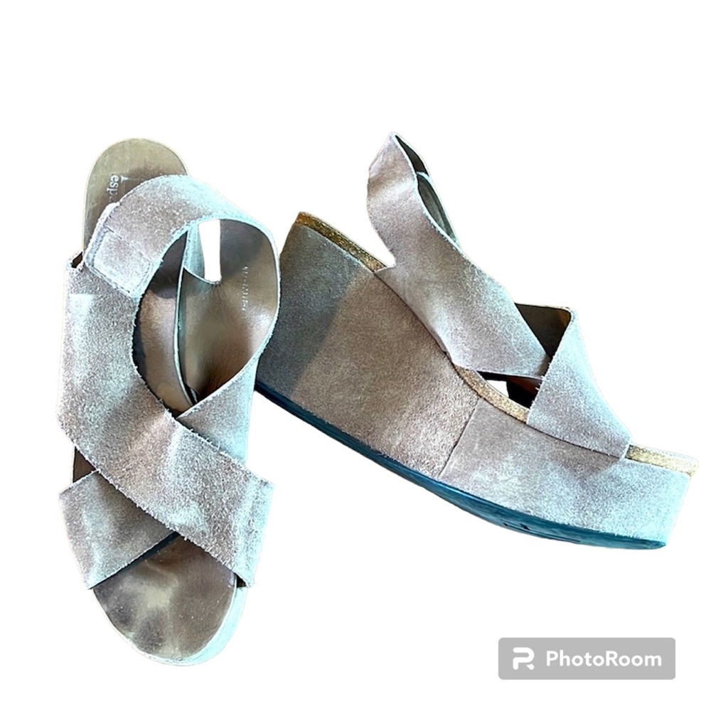 Pedro‎ Garcia Tan Suede Platform Sandals - Size 41 11